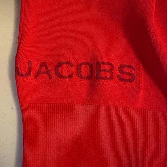 NWT Marc Jacobs long sleeve crew neck cardigan with logo in True Red - Picture 10 of 13